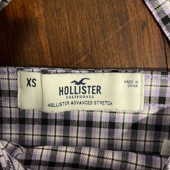 Hollister Advanced Stretch Plaid Crop Top Size XS - Picture 7 of 11